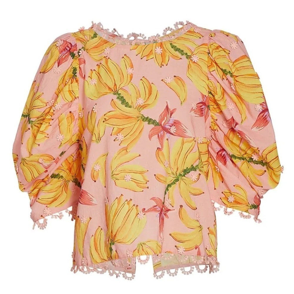 Farm Rio Banana Taste Blouse medium new with tag